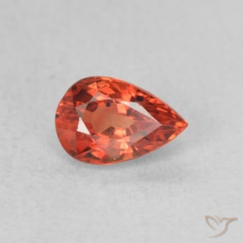 0.66ct Natural Intense Red Sapphire, Pear Shape, 6.2x4.1 mm