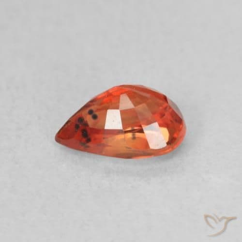 0.66ct Natural Intense Red Sapphire, Pear Shape, 6.2x4.1 mm