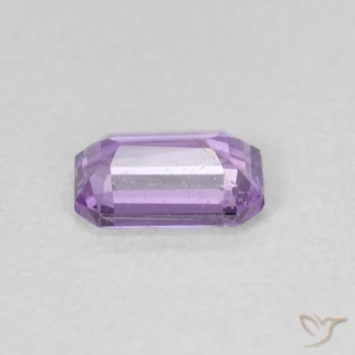 0.68ct Light Pinkish Violet Sapphire, Emerald Cut, 6x4 mm