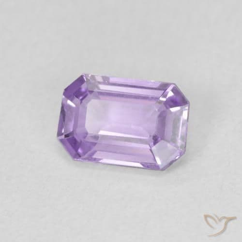 0.69ct Light Violet Sapphire, Emerald Cut, 6.1x4.1 mm