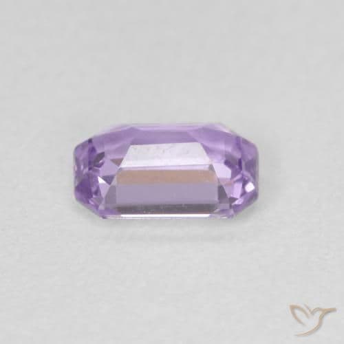 0.69ct Light Violet Sapphire, Emerald Cut, 6.1x4.1 mm