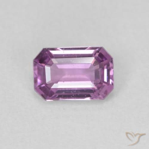 0.60ct Medium Dark-Purple Sapphire, Emerald Cut, 6.2x4.1 mm