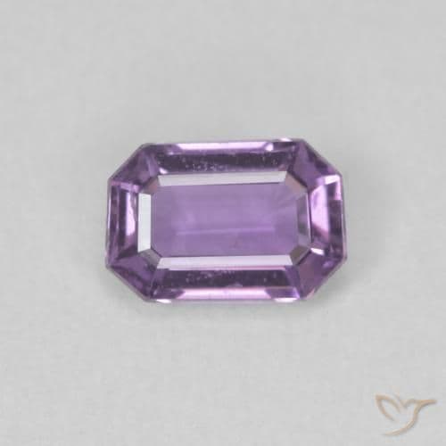 0.57ct Natural Light Purple Sapphire, Emerald Cut, 6.2x4 mm
