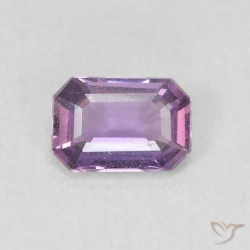 2.41ct Natural Medium Purple Sapphire, Emerald Cut, 6x4 mm