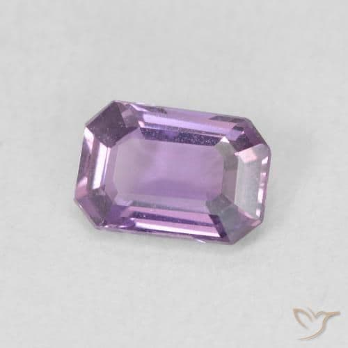 0.65ct Natural Medium Purple Sapphire, Emerald Cut, 5.9x4 mm