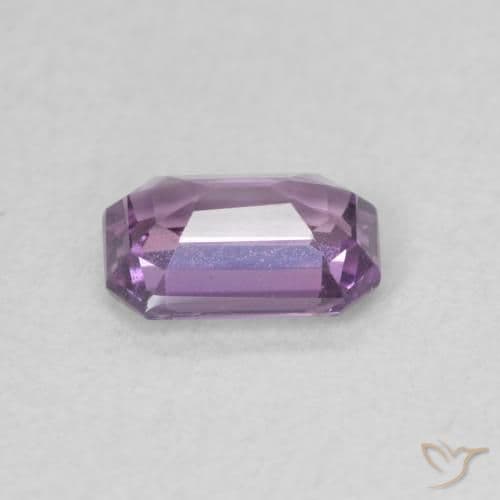 0.65ct Natural Medium Purple Sapphire, Emerald Cut, 5.9x4 mm