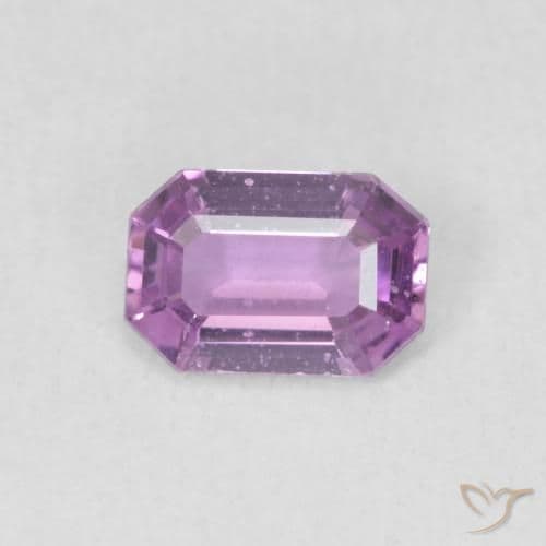 2.41ct Natural Medium Purple Sapphire, Emerald Cut, 6x4 mm