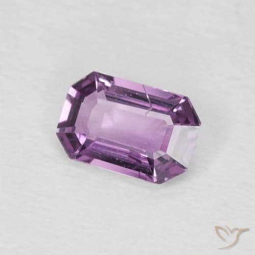 0.60ct Medium Dark-Purple Sapphire, Emerald Cut, 6.2x4.1 mm