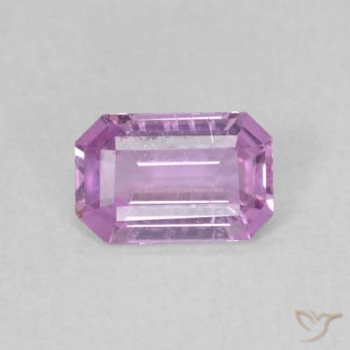 2.41ct Natural Medium Purple Sapphire, Emerald Cut, 6x4 mm