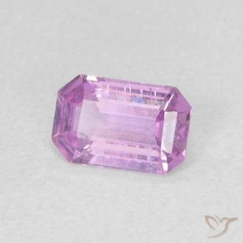 0.60ct Natural Lilac Purple Sapphire, Emerald Cut, 6.1x4 mm