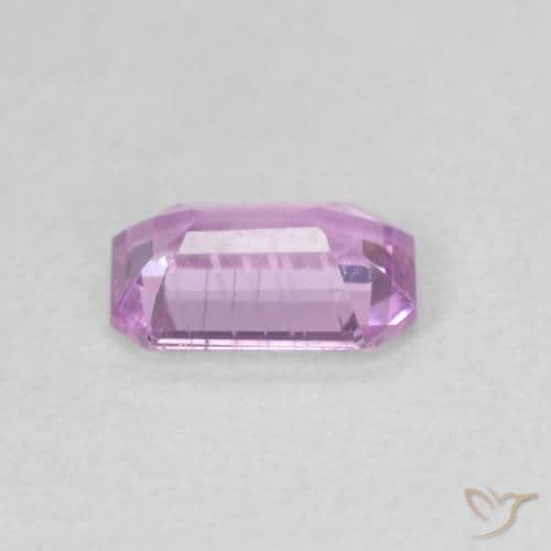 0.60ct Natural Lilac Purple Sapphire, Emerald Cut, 6.1x4 mm