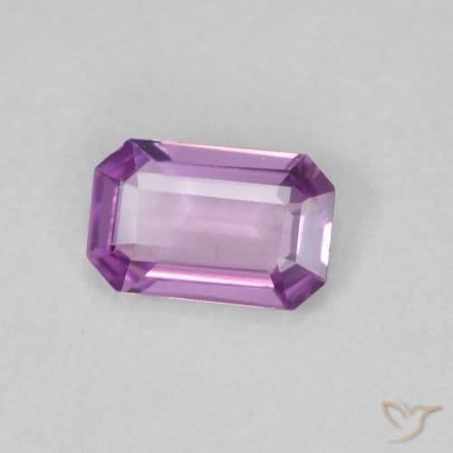 0.57ct Natural Light Purple Sapphire, Emerald Cut, 6.2x4 mm