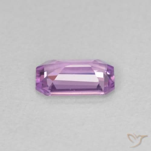 0.57ct Natural Light Purple Sapphire, Emerald Cut, 6.2x4 mm