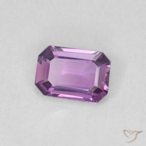 0.62ct Medium Purple Sapphire, Emerald Cut, 5.9x4.2 mm