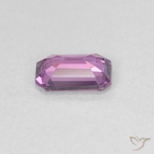 0.62ct Medium Purple Sapphire, Emerald Cut, 5.9x4.2 mm