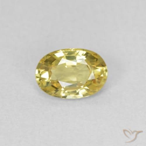0.50ct Bumblebee Yellow Sapphire, Oval Cut, 5.7x3.9 mm
