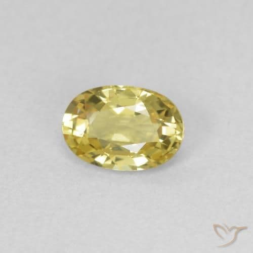 0.54ct Natural Light Gold Sapphire, Oval Cut, 5.7x4 mm