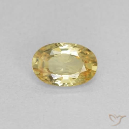 0.50ct Bumblebee Yellow Sapphire, Oval Cut, 5.7x3.9 mm