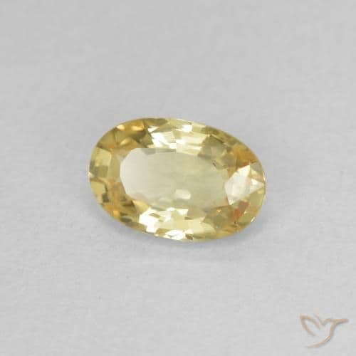 0.54ct Natural Medium Yellow Sapphire, Oval Cut, 5.9x4 mm