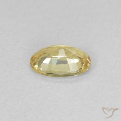 0.54ct Natural Medium Yellow Sapphire, Oval Cut, 5.9x4 mm
