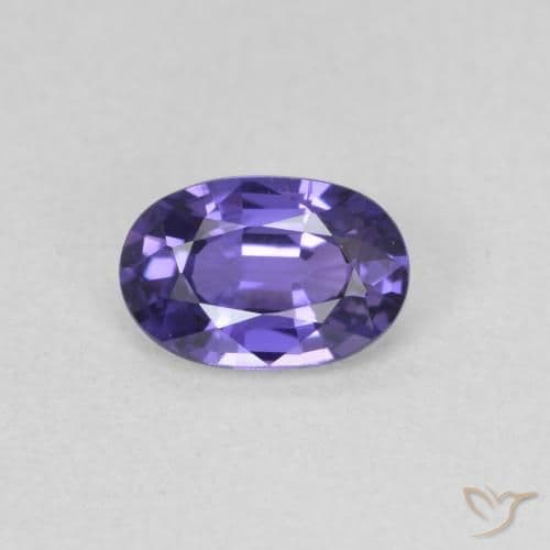 0.65ct Natural Deep Purple Sapphire, Oval Cut, 6.2x4.2 mm