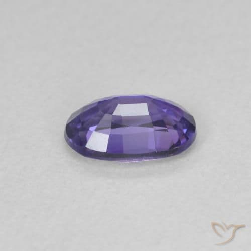 0.65ct Natural Deep Purple Sapphire, Oval Cut, 6.2x4.2 mm