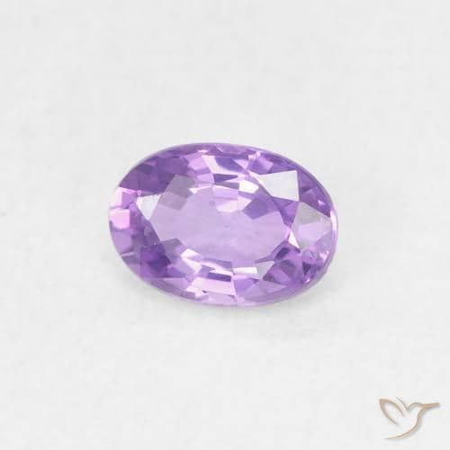 0.58ct Medium Pink Violet Sapphire, Oval Cut, 5.7x4.1 mm