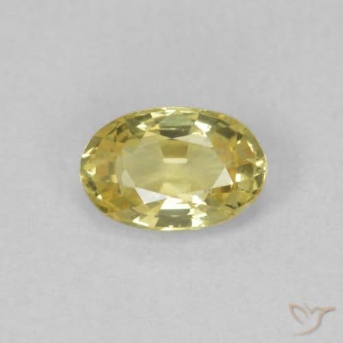 0.50ct Bumblebee Yellow Sapphire, Oval Cut, 5.7x3.9 mm