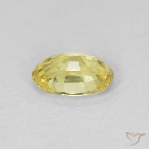 0.55ct Natural Medium Yellow Sapphire, Oval Cut, 5.9x3.9 mm