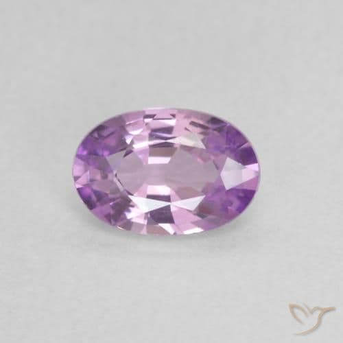 0.53ct Medium Pinkish Purple Sapphire, Oval Cut, 5.9x4 mm
