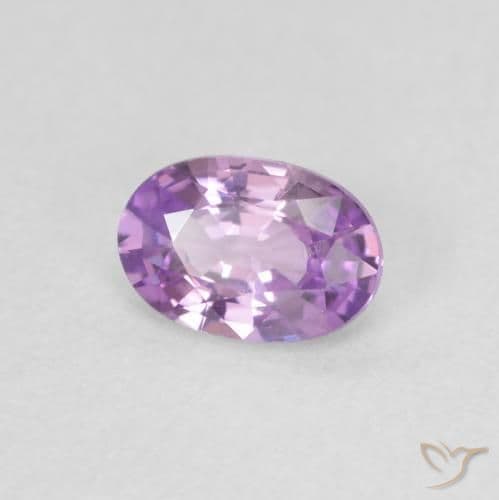 0.53ct Medium Pinkish Purple Sapphire, Oval Cut, 5.9x4 mm