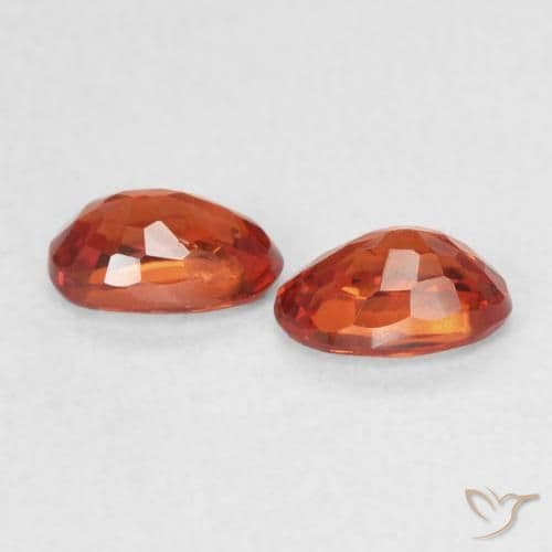 1.30ct Natural Medium Orange Sapphire, Oval Cut, 6.1x4.1 mm