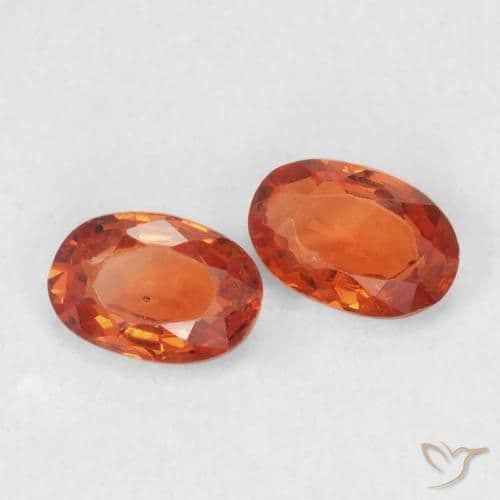 1.18ct Natural Amber Orange Sapphire, Oval Cut, 6.1x4.1 mm