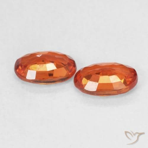 1.18ct Natural Amber Orange Sapphire, Oval Cut, 6.1x4.1 mm