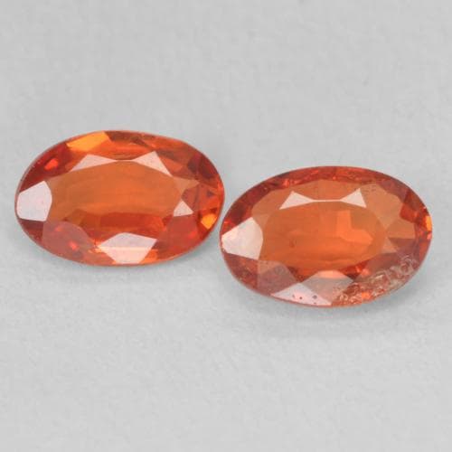 1.04ct Natural Amber Orange Sapphire, Oval Cut, 6x4 mm