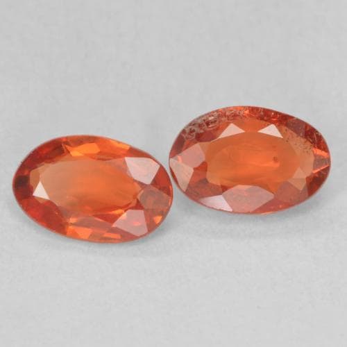 1.04ct Natural Amber Orange Sapphire, Oval Cut, 6x4 mm