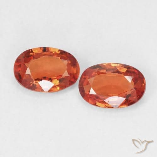 1.11ct Natural Reddish Orange Sapphire, Oval Cut, 6.2x4.2 mm