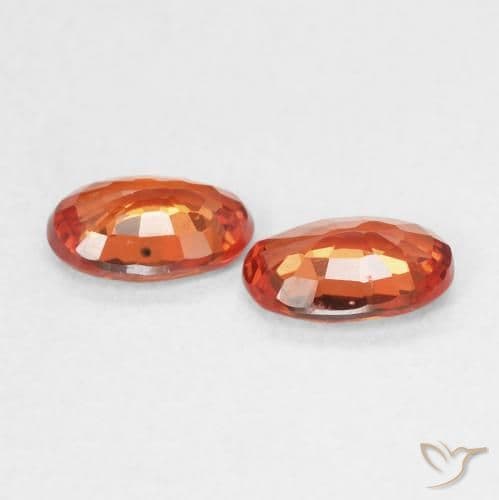 1.11ct Natural Reddish Orange Sapphire, Oval Cut, 6.2x4.2 mm
