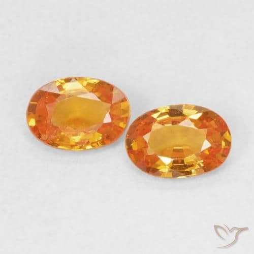 0.98ct Natural Medium Orange Sapphire, Oval Cut, 5.8x4 mm
