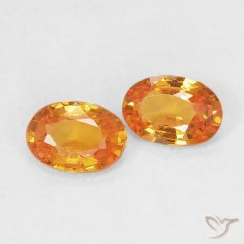 0.98ct Natural Medium Orange Sapphire, Oval Cut, 5.8x4 mm