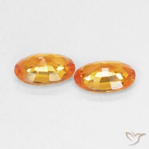 0.98ct Natural Medium Orange Sapphire, Oval Cut, 5.8x4 mm