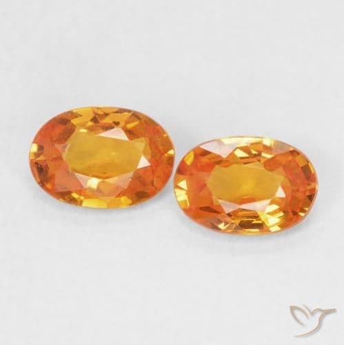 1.17ct Natural Bright Orange Sapphire, Oval Cut, 6.2x4.3 mm