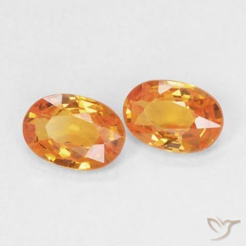 1.17ct Natural Bright Orange Sapphire, Oval Cut, 6.2x4.3 mm