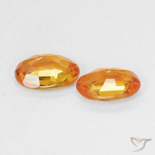 1.17ct Natural Bright Orange Sapphire, Oval Cut, 6.2x4.3 mm