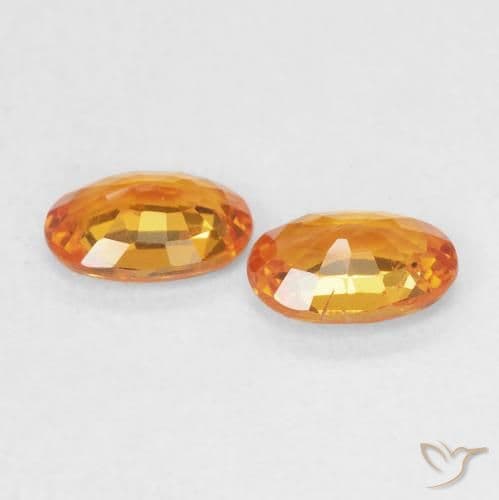 1.15ct Natural Bright Orange Sapphire, Oval Cut, 6.1x4.1 mm