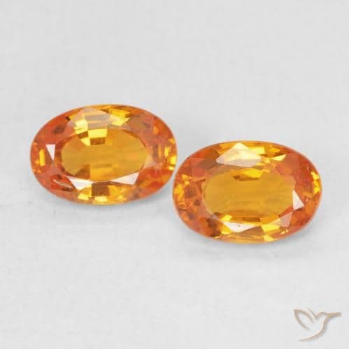 1.29ct Natural Bright Orange Sapphire, Oval Cut, 6.1x4.2 mm