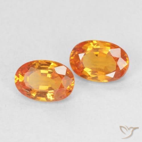 1.29ct Natural Bright Orange Sapphire, Oval Cut, 6.1x4.2 mm