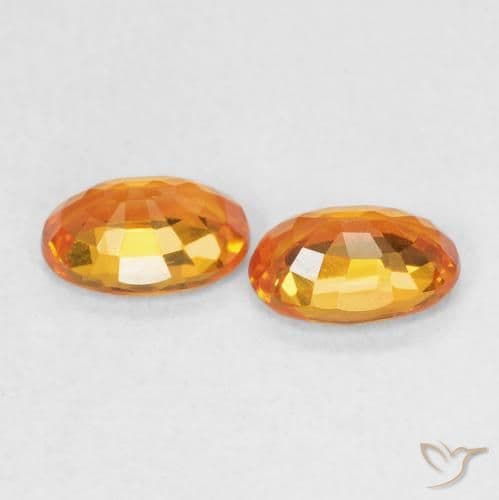 1.29ct Natural Bright Orange Sapphire, Oval Cut, 6.1x4.2 mm