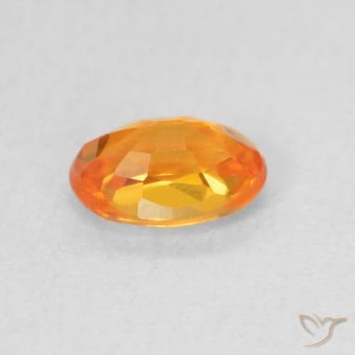 0.64ct Natural Bright Orange Sapphire, Oval Cut, 6x4.2 mm
