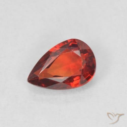 0.59ct Natural Dark Red Sapphire, Pear Shape, 6x4.1 mm